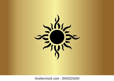 sunshine Basic and elegant minimal artistic design , initial based Icon logo-vector