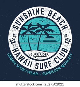 Sunshine Beach Hawaii - Diseño de Antiguas Tee para imprimir