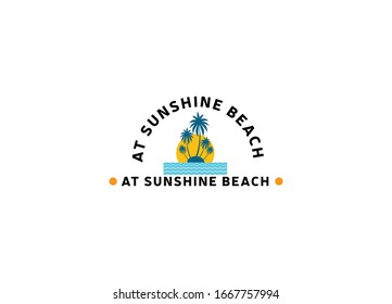 diseño del logotipo de la playa y vector
