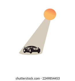sunshine car logo design vector illustration