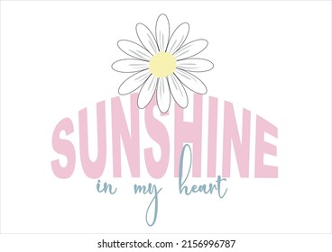 sunshine daisy flower vector design