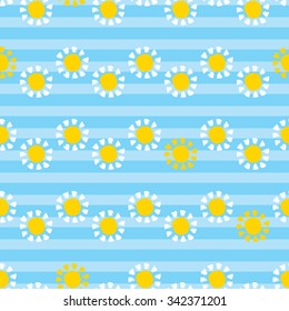 Sunshine Daisy Seamless Repeat Pattern