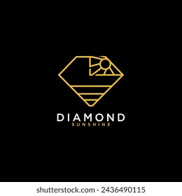 Die Sunshine Diamond Logo-Vorlage zur Verwendung und Änderung als Ihre eigene. Dieses Logo wäre perfekt für Website, Visitenkarte, Poster, Kleidung und vieles mehr.