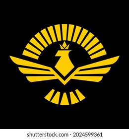 sunshine and eagle logo design