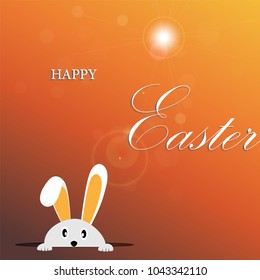 Sunshine, eggs And Rabbit is one of the symbols used to send joy in Easter. Golden light, paper cut, is designed to be used in logos, paper marks, brochures, greeting cards. All types of publications.