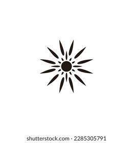 Sunshine, flower geometric symbol simple logo vector