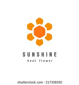 Sunshine flower logo template