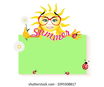 Sunshine fun sticker green
