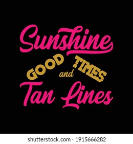 Sunshine good times t shirt design template.illustrator