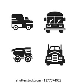 sunshine icon. 4 sunshine vector icons set. school bus and truck icons for web and design about sunshine theme