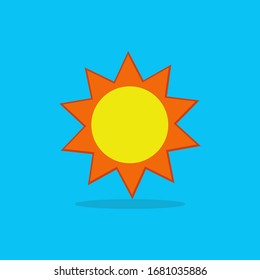 sunshine icon cartoon style, vector, illustration  