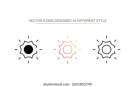 Sonnenschein-Symboldesign mit weißem Hintergrund - Stockgrafik
