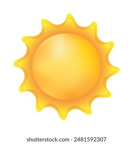 Sunshine icon as energy source renewable energy