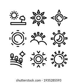 sunshine icon or logo isolated sign symbol vector illustration - Collection of high quality black style vector icons
