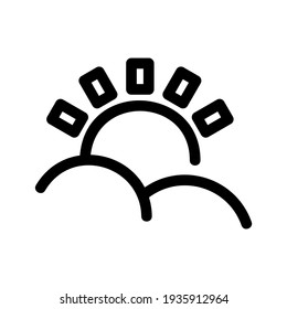 sunshine icon or logo isolated sign symbol vector illustration - high quality black style vector icons
