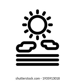 sunshine icon or logo isolated sign symbol vector illustration - high quality black style vector icons
