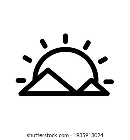 sunshine icon or logo isolated sign symbol vector illustration - high quality black style vector icons
