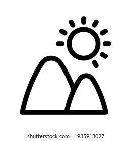 sunshine icon or logo isolated sign symbol vector illustration - high quality black style vector icons
