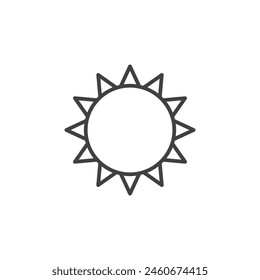 Sunshine Icon Set. Bright Sun Vector Symbol.