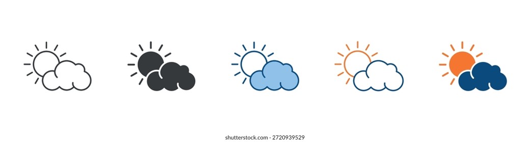 Sunshine Icon Set Multiple Style Collection