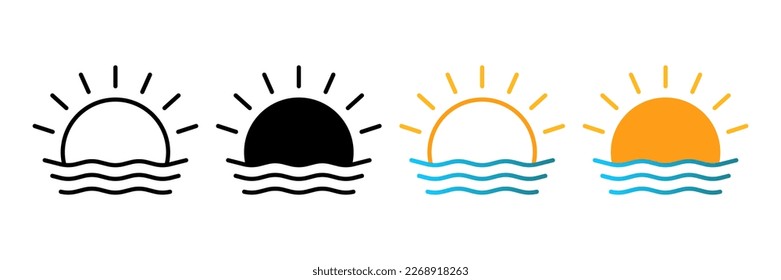 Sunshine icon. sign for mobile concept and web design. vector illustration