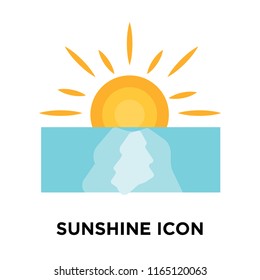 Sunshine icon vector isolated on white background, Sunshine transparent sign , weather symbols