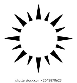 Sunshine icon vector. Rays of the sun illustration sign. Solar corona symbol. Sun web icon. Shine symbol design for web and app.