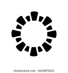 Vetor ícone de luz do sol. Raios do sinal de ilustração do sol. Símbolo da coroa solar. Ícone da Web da Sun. Brilhar design de símbolo para web e app.