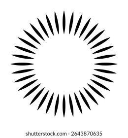 Vetor ícone de luz do sol. Raios do sinal de ilustração do sol. Símbolo da coroa solar. Ícone da Web da Sun. Brilhar design de símbolo para web e app.