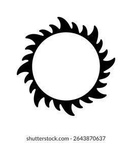 Vetor ícone de luz do sol. Raios do sinal de ilustração do sol. Símbolo da coroa solar. Ícone da Web da Sun. Brilhar design de símbolo para web e app.