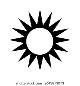 Sunshine icon vector. Rays of the sun illustration sign. Solar corona symbol. Sun web icon. Shine symbol design for web and app.