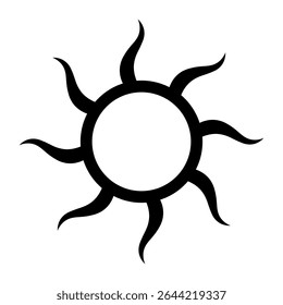 Sunshine icon vector. Rays of the sun illustration sign. Solar corona symbol. Sun web icon. Shine symbol design for web and app.
