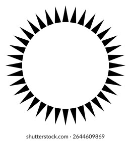 Vetor ícone de luz do sol. Raios do sinal de ilustração do sol. Símbolo da coroa solar. Ícone da Web da Sun. Brilhar design de símbolo para web e app.
