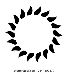Vetor ícone de luz do sol. Raios do sinal de ilustração do sol. Símbolo da coroa solar. Ícone da Web da Sun. Brilhar design de símbolo para web e app.