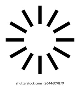 Vetor ícone de luz do sol. Raios do sinal de ilustração do sol. Símbolo da coroa solar. Ícone da Web da Sun. Brilhar design de símbolo para web e app.