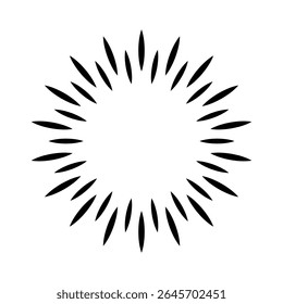 Vetor ícone de luz do sol. Raios do sinal de ilustração do sol. Símbolo da coroa solar. Ícone da Web da Sun. Brilhar design de símbolo para web e app.
