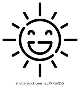 Icono del sol para el Web, el App, la infografía, el etc
