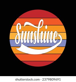 sunshine illustrations with patches for t-shirts and other uses