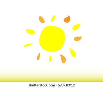 sunshine.- ilustration,  hand draw, kid, brigth,cute