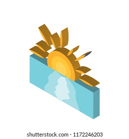 Sunshine isometric left top view 3D icon
