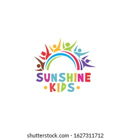 Sunshine Kids Colour Full Vector Logo Stock Vector (Royalty Free ...