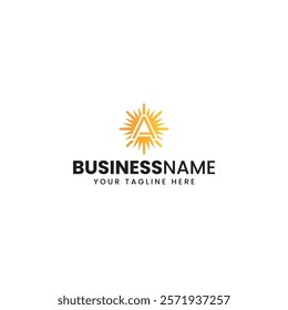 Sunshine Letter A Logo design