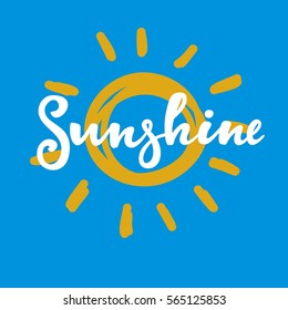 Sunshine lettering