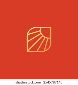 Sunshine Line Logo Vector Illustration. Sun Icon