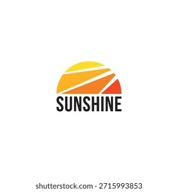 Design des Sonnenscheinlogos oder Kombinationszeichens