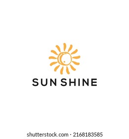 Sunshine Logo Design Concept Template Vector
