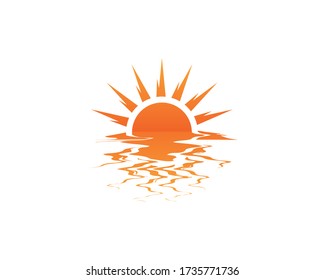 Sunshine logo design vector image.