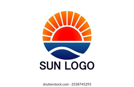 sunshine logo, landscaped, beach sunset, sun, sunset logo, icon, abstract, vector, logo, summer,