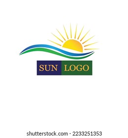 Logo de Sunshine. Ilustración gráfica vectorial.Con combinaciones coloridas.