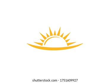 sunshine logo vector icon design - Shutterstock ID 1751609927